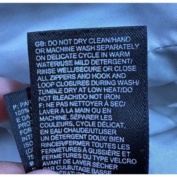 The North Face 550 Fill Down Puffer Coat Size Large Women’s Navy Full Zip - Picture 6 of 9